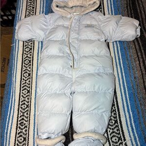 Light Blue Baby Snowsuit with Hood